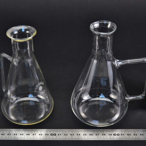 Kétdarabos vegyes oldalsó csőhurkos Erlenmeyer-lombik-készlet, 300 ml Kétdarabos vegyes oldalsó csőhurkos Erlenmeyer-lombik-készlet, 300 ml