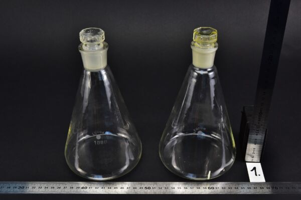 Kétdarabos ERGON üvegdugós Erlenmeyer-lombik-készlet, 1000 ml – Nr. 1