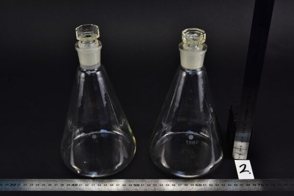 Kétdarabos ERGON üvegdugós Erlenmeyer-lombik-készlet, 1000 ml – Nr. 2