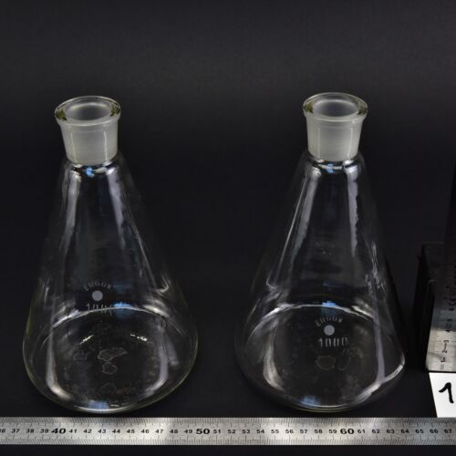 Kétdarabos ERGON csiszolt nyakú Erlenmeyer-lombik-készlet, 1000 ml (dugók nélkül) – Nr. 1