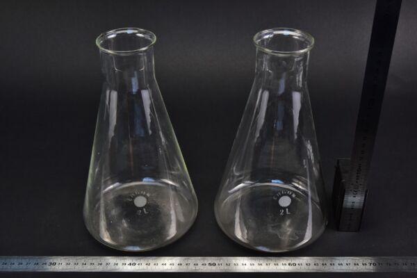 Kétdarabos ERGON széles szájú Erlenmeyer-lombik-készlet, 2000 ml