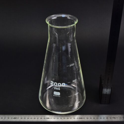 BORO 3.3 wide-neck Erlenmeyer / conical flask, 2000 ml BORO 3.3 wide-neck Erlenmeyer / conical flask, 2000 ml