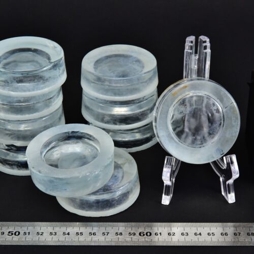 Set of 10 cut glass disc blanks – No. 3 Set of 10 cut glass disc blanks – No. 3