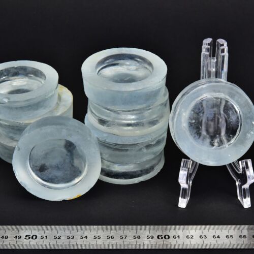 Set of 9 cut glass disc blanks – No. 6 Set of 9 cut glass disc blanks – No. 6