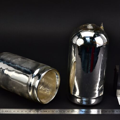 Pair of silvered glass vacuum flask liners – No. 1 Pair of silvered glass vacuum flask liners – No. 1