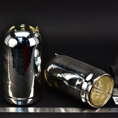 Pair of silvered glass vacuum flask liners – No. 2 Pair of silvered glass vacuum flask liners – No. 2