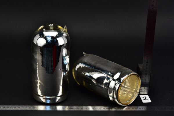 Pair of silvered glass vacuum flask liners – No. 2