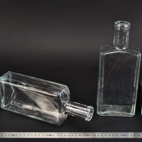 Pair of flat glass petrol bottles – No. 13 Pair of flat glass petrol bottles – No. 13