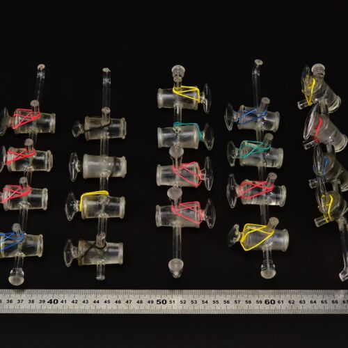 Ötdarabos, négycsapos laboratóriumi üveg elosztócső-készlet – Nr. 2