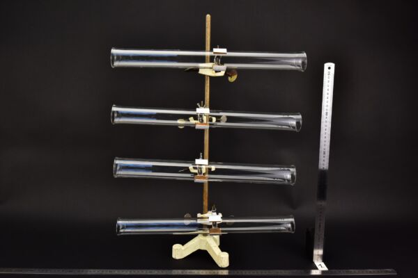Set of four open-ended laboratory glass tubes with flared rims – No. 1 Set of four open-ended laboratory glass tubes with flared rims – No. 1