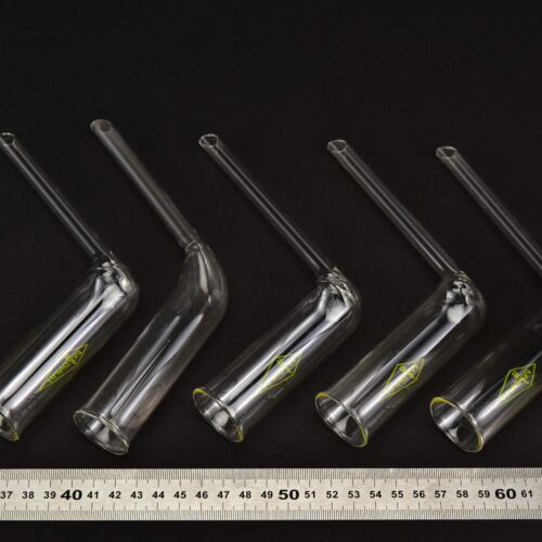 Bent glass receiver adapters – set of five Bent glass receiver adapters – set of five