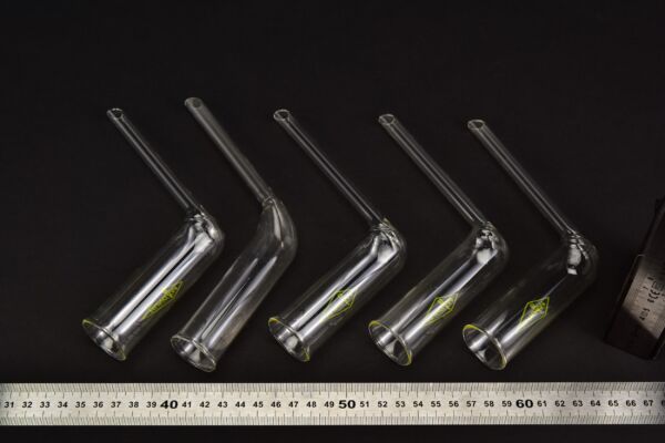 Bent glass receiver adapters – set of five
