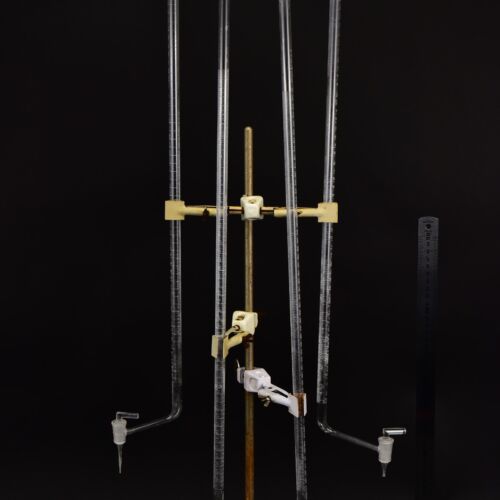 Long glass burettes with offset stopcocks – set of four – No. 6 Long glass burettes with offset stopcocks – set of four – No. 6