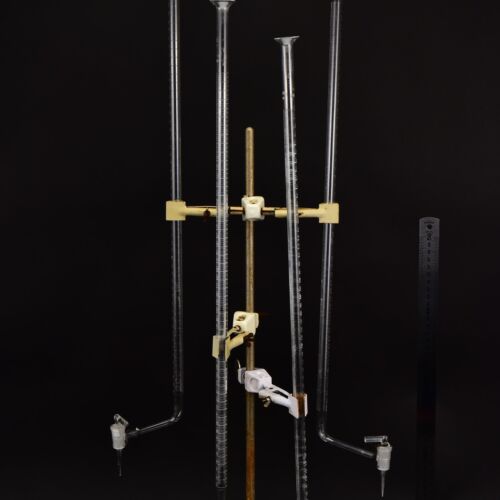 Long glass burettes with offset stopcocks – set of four – No. 7 Long glass burettes with offset stopcocks – set of four – No. 7
