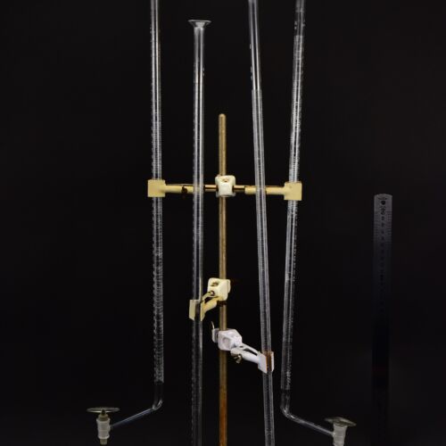 Long glass burettes with offset stopcocks – set of four – No. 8 Long glass burettes with offset stopcocks – set of four – No. 8