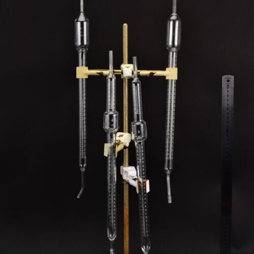 Laboratory glass gas burettes – set of four – No. 1 Laboratory glass gas burettes – set of four – No. 1