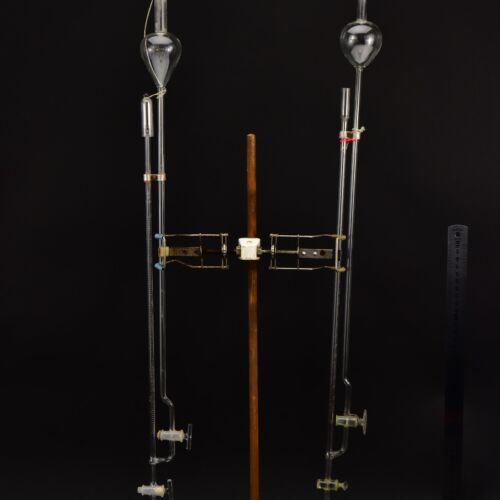 Tartályos, kétcsapos laboratóriumi büretták – kétdarabos készlet – Nr. 9