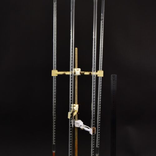 100 ml glass burettes with rubber-tube outlets – set of four – No. 2
