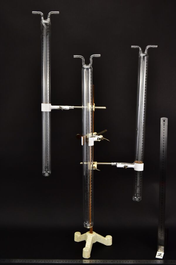 Graduated laboratory glass manometer tubes – set of three – No. 2