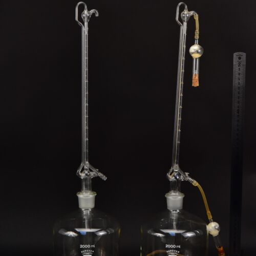 Automata töltésű üvegbüretták 2000 ml-es DUROVER tartálypalackokkal – kétdarabos készlet Automata töltésű üvegbüretták 2000 ml-es DUROVER tartálypalackokkal – kétdarabos készlet