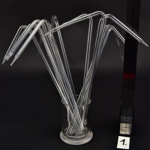Bent laboratory glass tubes with tapered outlet tips – mixed set – No. 1 Bent laboratory glass tubes with tapered outlet tips – mixed set – No. 1