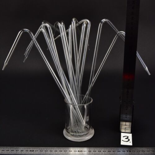 Bent laboratory glass tubes with tapered outlet tips – mixed set – No. 3 Bent laboratory glass tubes with tapered outlet tips – mixed set – No. 3