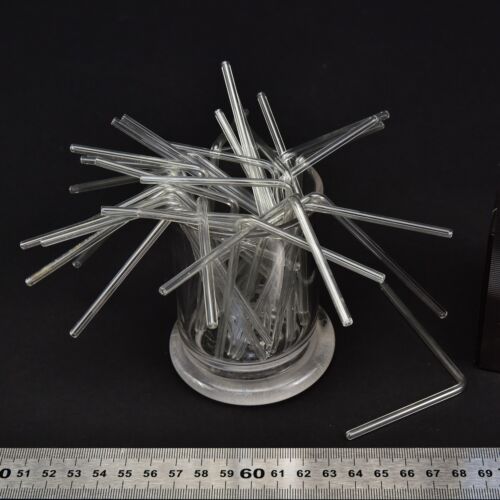 Short right-angle laboratory glass tubes – mixed set Short right-angle laboratory glass tubes – mixed set