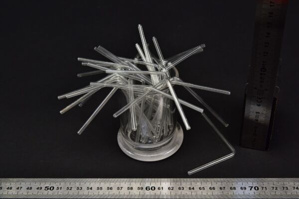 Short right-angle laboratory glass tubes – mixed set Short right-angle laboratory glass tubes – mixed set