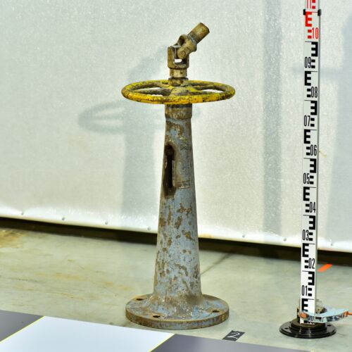 Boiler-House Remote Handwheel for an Overhead Steam or Feedwater Valve, with Universal Joint on a Cast-Iron Trumpet Pedestal – No. 2 Boiler-House Remote Handwheel for an Overhead Steam or Feedwater Valve, with Universal Joint on a Cast-Iron Trumpet Pedestal – No. 2