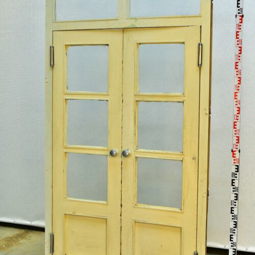 Glazed Double Wooden Interior Door with Transom from a Heavy-Industrial Plant Office Building – No. 1