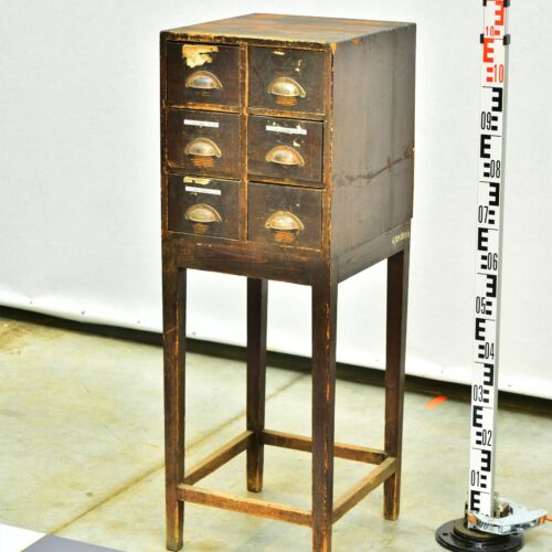 Heavy-Industrial Control-Room “Standby Cabinet” on Unusually Tall Wooden Legs – No. 1