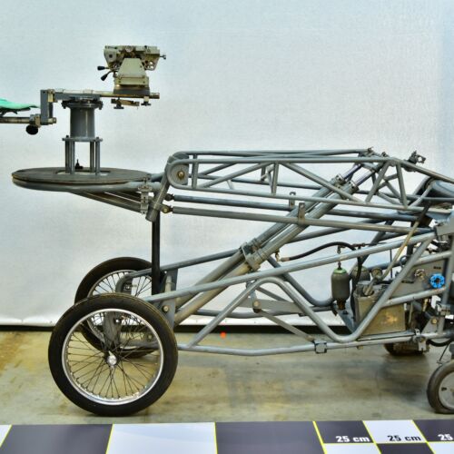 Vinten Falcon Hydraulic Elevating-Arm Outside-Broadcast Camera Dolly with Operator Seat Vinten Falcon Hydraulic Elevating-Arm Outside-Broadcast Camera Dolly with Operator Seat