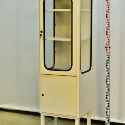 Extra-Narrow Hungarian Medical Instrument and Equipment Cabinet with Rubber-Gasket Glazing