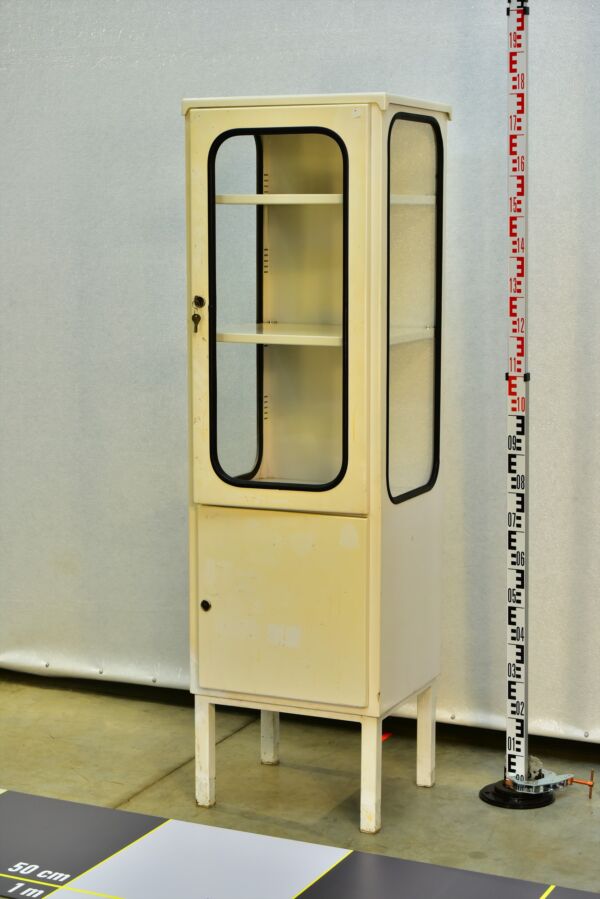 Extra-Narrow Hungarian Medical Instrument and Equipment Cabinet with Rubber-Gasket Glazing Extra-Narrow Hungarian Medical Instrument and Equipment Cabinet with Rubber-Gasket Glazing