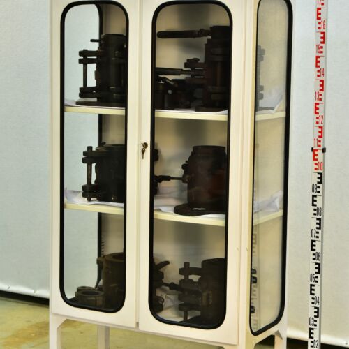 Tall Double-Door Hungarian Medical Cabinet with Rubber-Gasket Glazing – No. 1 Tall Double-Door Hungarian Medical Cabinet with Rubber-Gasket Glazing – No. 1